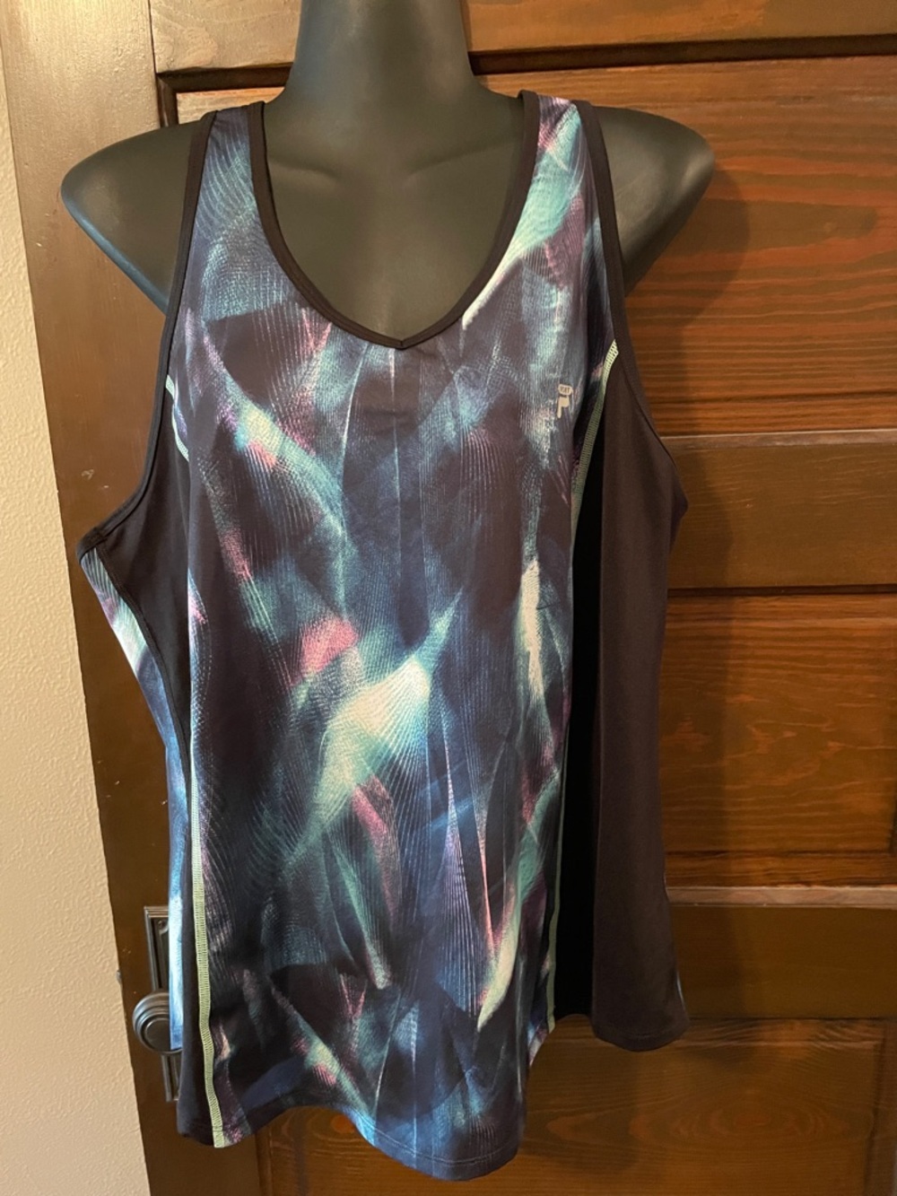 Fila Multicolor Abstract Print Tank Top with Black Sides